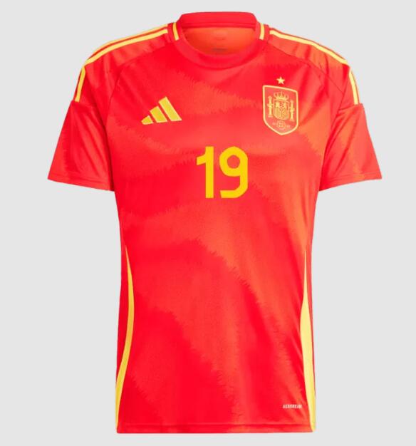 (image for) LAMINE YAMAL #19 Spain Home Soccer Jersey Euro 2024