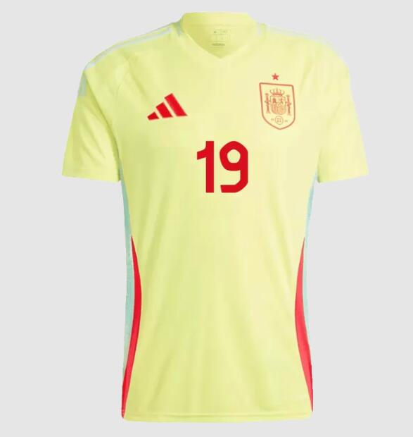 (image for) LAMINE YAMAL #19 Spain Away Soccer Jersey Euro 2024