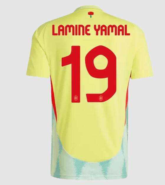 (image for) LAMINE YAMAL #19 Spain Away Soccer Jersey Euro 2024